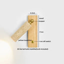 Ljojo LED Wall Light Mirror Stone Wood Wall Art Decor Bedroom Lamp