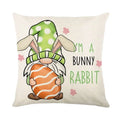 Easter Bunny Eggs Pillowcase 45x45cm Linen Pillow Covers, Ljojo Home Decor Brand