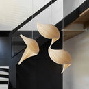 Ljojo Maple Pendant Lamp: Handmade Pleated Japanese Style Wooden Hanging Light