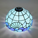 Blue Baroque 12-Inch Stained Glass Lampshade Replacement for Torchiere Floor Lamp - Ljojo