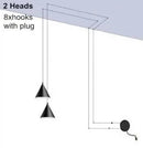 Ljojo Modern Geometric Pendant Light with Long Wire Design - LED Suspension Ligh