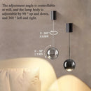 Adjustable Bedroom Bedside Wall Light Luxurious Minimalist Hand-Swept Sensing Intelligent Small Hill Hanging Line Wall Lamps by Ljojo