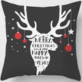 Christmas Elk Print Pillowcase 45x45cm for Sofa, Car, Bedroom, Living Room by Ljojo