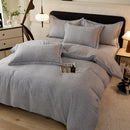 Ljojo 2024 Luxury Cotton Thickened Solid Color Four-Piece Set