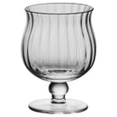 Ljojo 200ml Clear Ripple Glass Coffee Cup High Foot Handcrafted Juice Bar Cocktail Cup