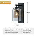 Ljojo Luxury Double Glass Wall Lamp: Modern Nordic Design for Home, Restaurant, or Staircase