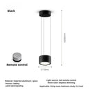 Ljojo Modern Aluminum LED Pendant Light with Dimming Remote Control