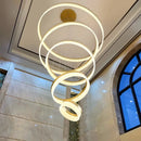 Crystal Living Room Chandelier - Modern Luxury Stair Pendant Light by Ljojo