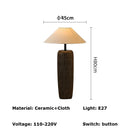 Large Chinese Garden Stand Lamp for Living Room | Japanese Antique Pottery Pot Floor Lamp