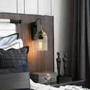 LED Wall Lamp American Retro Industrial Style Glass Bedside Nordic Bedroom Light Ljojo