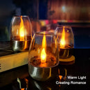 LED Solar Light Waterproof Candles Outdoor Rechargeable Tea Lights for Party Garden Decor by Ljojo