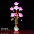 Ljojo LED Lotus Table Lamp: Illuminating Buddha's Presence in Worship Settings