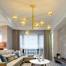 LED Chandelier Black/Gold Modern Pendant Light for Living Room - Ljojo