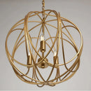 Ljojo Metal Chandelier Gold Vintage Pendant Light for Dining Room Kitchen Bedroom