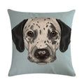 Cartoon Dog Cushion Cover by Ljojo - Linen Pet Pillow for Home Office Sofa Decor