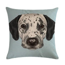 Cartoon Dog Cushion Cover by Ljojo - Linen Pet Pillow for Home Office Sofa Decor