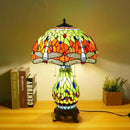 Ljojo Luxe Stained Glass Table Lamp for Living Room and Bedroom