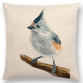 Birds Painting Cushion Cover - Ljojo Collection: Robin, Titmouse, Toucan, Sparrow, Firecrest, Cardinal, Bullfinch