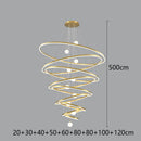 Modern Gold Ring LED Pendant Light Chandeliers for Living Bedroom Dining Room by Ljojo