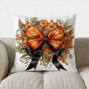 Autumn Plaid Pumpkin Pillow Cover - Ljojo Decorative Throw Cushion for Sofa, Bedroom, Car