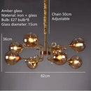 Ljojo Round Restaurant Glass LED Pendant Light | Luxury Industrial Home Decor Chandelier