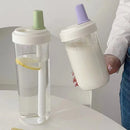 Ljojo 500/800ML Straw Cup, Transparent PP, Portable Ins Style Juice Milk Tea Cup
