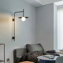 Nordic Designer LED Wall Light for Bedroom Black Indoor Lighting by Ljojo