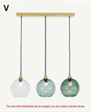 Ljojo Modern Glass Chandelier Nordic Lustre Led Pendant Light Glass Hanging Lamp