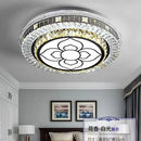 LED Circle Light Fixture Silver Crystal Pendant 500mm Diameter for Bedroom Living Room by Ljojo