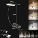 Ljojo LED Clamp Book Lamp USB Plug Dimming Night Light Wedding Bedroom Study