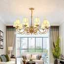 Ljojo Crystal Chandelier Gold Pendant Light for Living Room Dining Bedroom-Farmhouse Church Glam Lighting