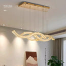 Ljojo Luxury Crystal Pendant Chandelier with Remote Control Dimmable Lights