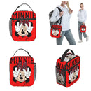Ljojo Minnie Mouse Lunch Bag Insulated Cooler Thermal Bento Box School Office