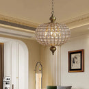 Crystal Living Room Pendant Light French Copper Lamp for Villa Dining Room by Ljojo