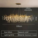 Crystal Gold LED Chandelier: Luxury Living Room Pendant Lamps by Ljojo