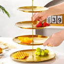 Ljojo 2/3 Layer Stainless Steel Cake Stand Fruit Tray Dessert Rack Gold Silver