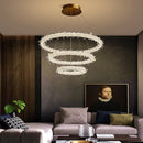 Luxury LED Chandelier Ice Circle Pendant Light Modern Home Decor Living Room Fixture by Ljojo