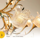 French Retro Living Room Glass Crystal Pendant Light by Ljojo - Luxury Designer Cream Style