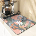 Butterfly Print Table Mat Coaster Set by Ljojo: Kitchen Accessories Absorbent Drying Mat