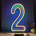Ljojo™ Starry Sky Tunnel Neon Numbers Sign - Double-Sided 3D Lights