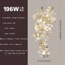 Modern Ceramics Ginkgo Leaf Chandelier Lamp Atmospheric Luxury Villa Loft Hotel Home - Ljojo