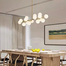 Nordic Glass Ball Chandelier for Living Room Bedroom Dining by Ljojo - Elegant Indoor Pendant Lighting