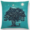 Cute Ghost Sailboat Whale Diver Cushion Cover by Ljojo