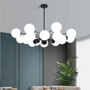 Ljojo Modern Lustrous Glass Chandelier Ceiling Light Elegant Indoor Lighting for Living Room Dining Room