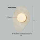 Ljojo Luxury Marble LED Wall Sconce White Glass Modern Wall Light