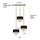 Crystal Pendant Light Modern Luxury Chandelier for Dining Room Bedroom - Ljojo
