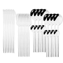 Ljojo 32-Piece Stainless Steel Cutlery Set for Dining Table, Silverware Gift