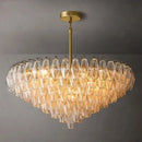 Luxury Amber Glass LED Ceiling Chandelier for Living Room Dining by Ljojo