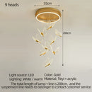 Butterfly Led Chandelier Light | Bedroom Acrylic Pendant Lamp by Ljojo