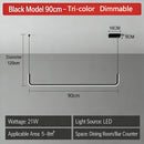 Ljojo LED Strip Pendant Light Dimmable Modern for Living Room Dining Table Bar Counter